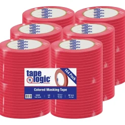 Tape Logic™ 1/4" x 60 Yards Masking Tape, Red, 144/Case (T931003R)