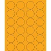 Tape Logic® Circle Laser Labels, 1 5/8", Fluorescent Orange, 2400/Case (LL193OR)