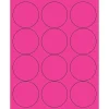Tape Logic® Circle Laser Labels, 2 1/2", Fluorescent Pink, 1200/Case (LL194PK)