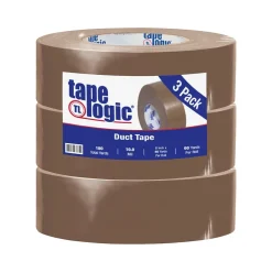 Tape Logic Economy Cloth Duct Tape, 2" x 60 Yards, Brown, 3 Carton (T987100BR3PK)