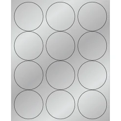 Tape Logic® Foil Circle Laser Labels, 2 1/2", Silver, 1200/Case (LL217SR)