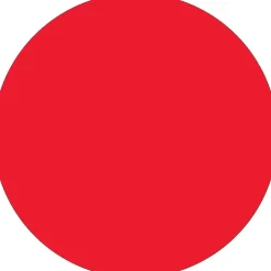 Tape Logic Inventory Circle Labels, 3/4", Fluorescent Red, 500/Roll (DL610G)