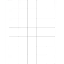 Tape Logic Laser Labels, Rectangle, 1 1/2" x 1 1/2", White, 3500/Carton (LL108)