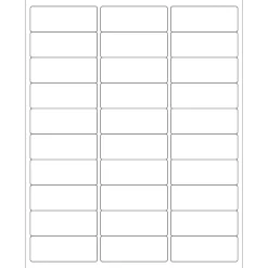 Tape Logic® Laser Labels, Rectangle, 2 5/8" x 1", White, 3000/Case (LL113)