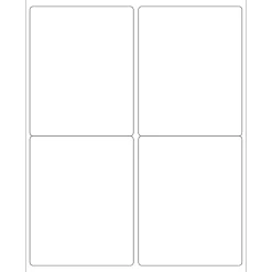 Tape Logic Laser Shipping Labels, Rectangle, 5" x 4", White, 400/Case (LL129)
