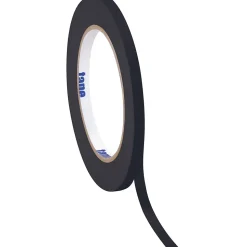 Tape Logic Masking Tape, 0.25" x 60 yds., Black, 12/Carton (T93100312PKB)