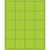 Tape Logic® Rectangle Laser Labels, 2" x 2", Fluorescent Green, 2000/Case (LL172GN)