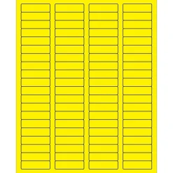 Tape Logic® Rectangle Laser Labels, 1 3/4" x 1/2", Fluorescent Yellow, 8000/Case (LL170YE)