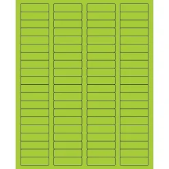 Tape Logic® Rectangle Laser Labels, 1 3/4" x 1/2", Fluorescent Green, 8000/Case (LL170GN)