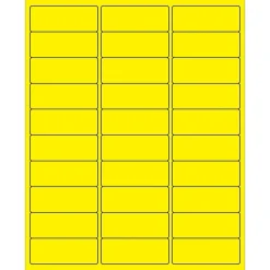Tape Logic® Rectangle Laser Labels, 2 5/8" x 1", Fluorescent Yellow, 3000/Case (LL173YE)