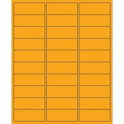 Tape Logic® Rectangle Laser Labels, 2 5/8" x 1", Fluorescent Orange, 3000/Case (LL173OR)