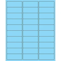 Tape Logic® Rectangle Laser Labels, 2 5/8" x 1", Pastel Blue, 3000/Case (LL173BE)