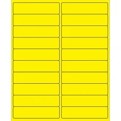Tape Logic® Rectangle Laser Labels, 4" x 1", Fluorescent Yellow, 2000/Case (LL177YE)