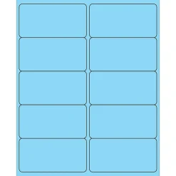 Tape Logic® Rectangle Laser Labels, 4" x 2", Pastel Blue, 1000/Case (LL178BE)