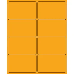 Tape Logic® Rectangle Laser Labels, 4" x 2 1/2", Fluorescent Orange, 800/Case (LL179OR)