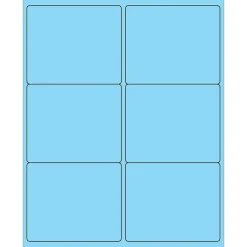 Tape Logic® Rectangle Laser Labels, 4" x 3 1/3", Pastel Blue, 600/Case (LL180BE)