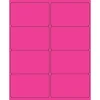 Tape Logic® Rectangle Laser Labels, 4" x 2 1/2", Fluorescent Pink, 800/Case (LL179PK)