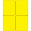 Tape Logic® Rectangle Laser Labels, 4" x 5", Fluorescent Yellow, 400/Case (LL181YE)