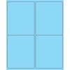 Tape Logic® Rectangle Laser Labels, 4" x 5", Pastel Blue, 400/Case (LL181BE)