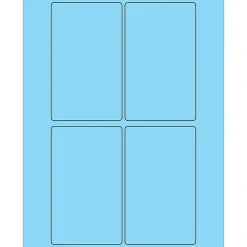 Tape Logic® Rectangle Laser Labels, 3" x 5", Pastel Blue, 400/Case (LL175BE)