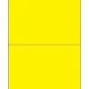 Tape Logic® Rectangle Laser Labels, 8 1/2" x 5 1/2", Fluorescent Yellow, 200/Case (LL184YE)