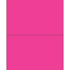Tape Logic® Rectangle Laser Labels, 8 1/2" x 5 1/2", Fluorescent Pink, 200/Case (LL184PK)