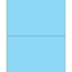 Tape Logic® Rectangle Laser Labels, 8 1/2" x 5 1/2", Pastel Blue, 200/Case (LL184BE)
