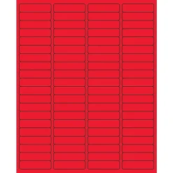 Tape Logic® Rectangle Laser Labels, 1 15/16" x 1/2", Fluorescent Red, 8000/Case (LL171RD)