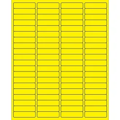 Tape Logic Rectangle Laser Labels, 1 15/16" x 1/2", Fluorescent Yellow, 8000/Case (LL171YE)