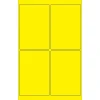 Tape Logic® Rectangle Laser Labels, 4" x 6", Fluorescent Yellow, 400/Case (LL186YE)