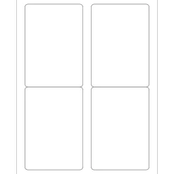 Tape Logic Rectangular Laser Labels, 3 1/2" x 5", Glossy White, 400/Case (LL209)