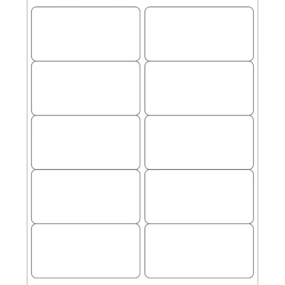 Tape Logic® Removable Rectangle Laser Labels, 4" x 2", White, 1000/Case (LL265)