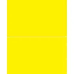 Tape Logic® Removable Rectangle Laser Labels, 8 1/2" x 5 1/2", Fluorescent Yellow, 200/Case (LL415YE)