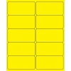 Tape Logic® Removable Rectangle Laser Labels, 4" x 2", Fluorescent Yellow, 1000/Case (LL410YE)
