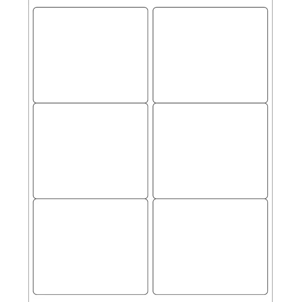 Tape Logic® Weather-Resistant Laser Labels, 4" x 3 1/3", White, 600/Case (LL253WR)