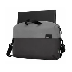 Targus Sagano EcoSmart Laptop Slipcase, Black/Gray Recycled PET (TBS574GL)