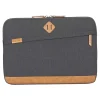 Targus Strata III Laptop Sleeve, Gray/Brown Polyester/Leatherette (TBS93004GL)