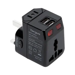 Targus World Travel Plastic Travel Power Adapter, Black (APK032US)