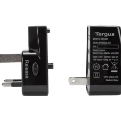 Targus World Travel Plastic Travel Power Adapter, Black (APK032US)