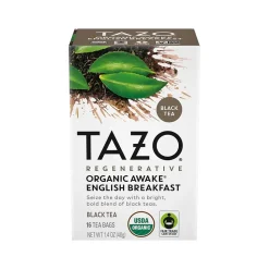 Tazo Awake English Breakfast Black Tea, Tea Bag, 1.4 Oz., 16/Box (10794522003034)