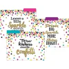 Teacher Created Resources Confetti File Folder, 1/3-Cut Tab, Letter Size, Assorted, 24/Pack (TCR8536-2)
