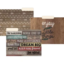 Teacher Created Resources Farmhouse Chic File Folder, 1/3-Cut Tab, Letter Size, Assorted, 24/Pack (TCR8540-2)