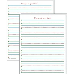 Teacher Created Resources 11" x 8.5" Smart Start 1-2, Writing Paper, White, 100 Sheets Per Pack, 2 Packs (TCR76531-2)