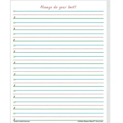Teacher Created Resources 11" x 8.5" Smart Start 1-2, Writing Paper, White, 100 Sheets Per Pack, 2 Packs (TCR76531-2)