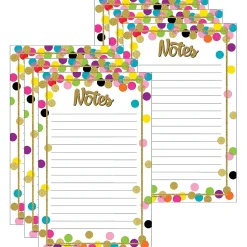 Teacher Created Resources Notepad, 5" x 8", Assorted Colors, 50 Sheets/Pad, 6 Pads/Bundle (TCR8893-6)