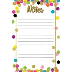 Teacher Created Resources Notepad, 5" x 8", Assorted Colors, 50 Sheets/Pad, 6 Pads/Bundle (TCR8893-6)