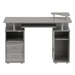 Techni Mobili Complete Computer Workstation Desk With Storage, Gray (RTA-8211-GRY)