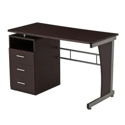 Techni Mobili 48"W Computer Desk with Ample Storage, Chocolate (RTA-3520-CH36)