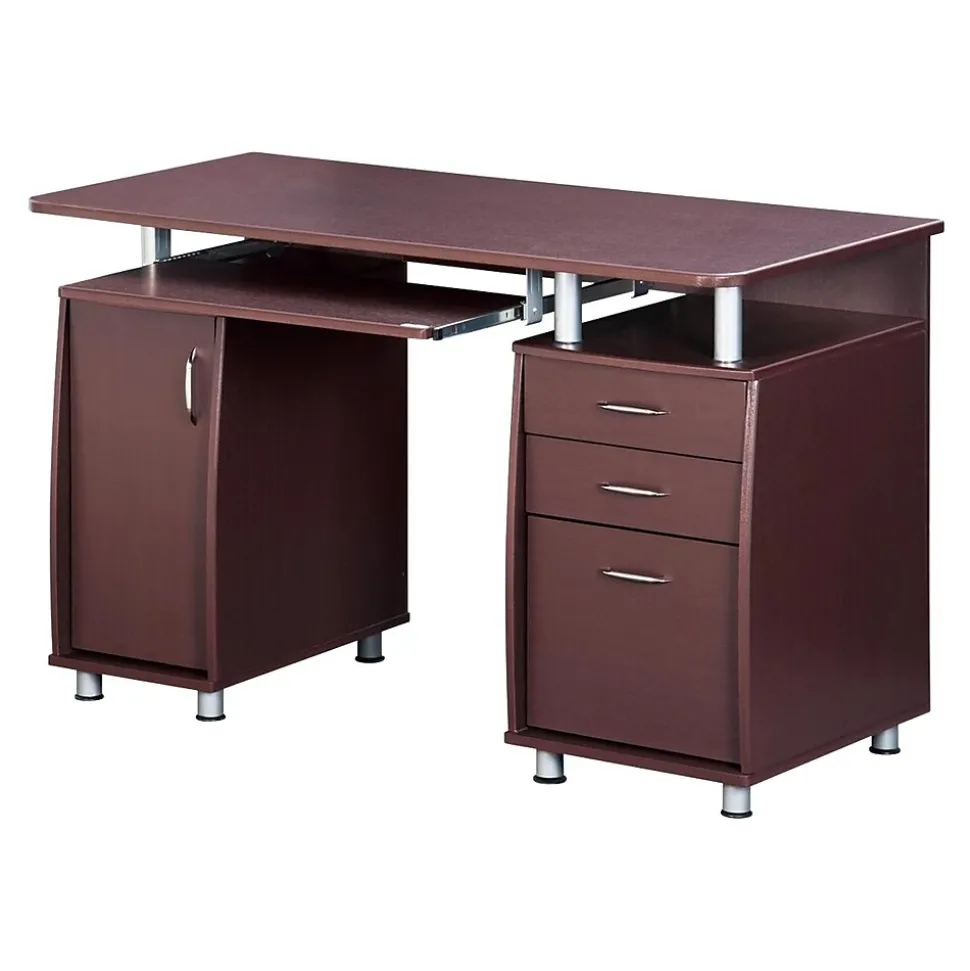 Techni Mobili 47"W Computer Desk, Chocolate (RTA-4985-CH36)