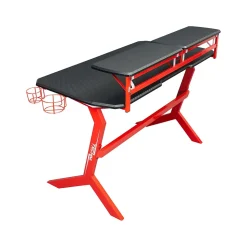 Techni Sport Stryker 50" Computer Desk, Red/Black (RTA-TS201-RED)